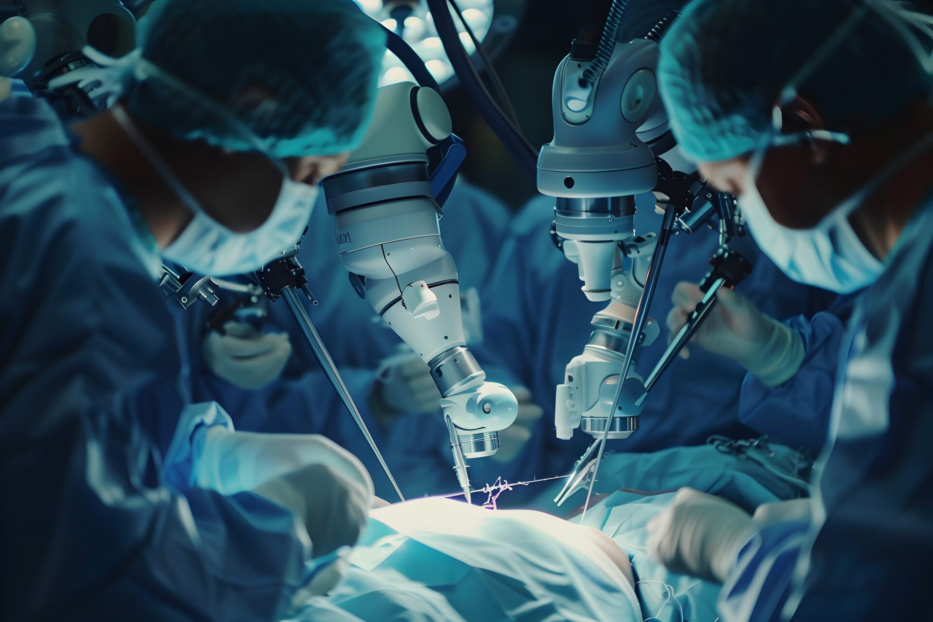 Technology in Medicine - robotic arms in surgery. High quality photo